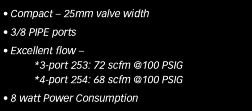 Valves work equally well through full pressure range of vacuum to 5 PSIG. MULTI- Valves perform whether media is clean, dry or lubricated air, inert gas, or when airline impurities are present.
