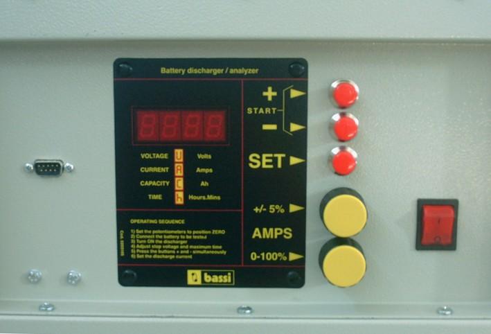 CONTROL PANEL SEQUENCE OF OPERATION 1. Make sure the PC is NOT connected to the BDX serial port; 2. Connect the battery to be tested; 3.
