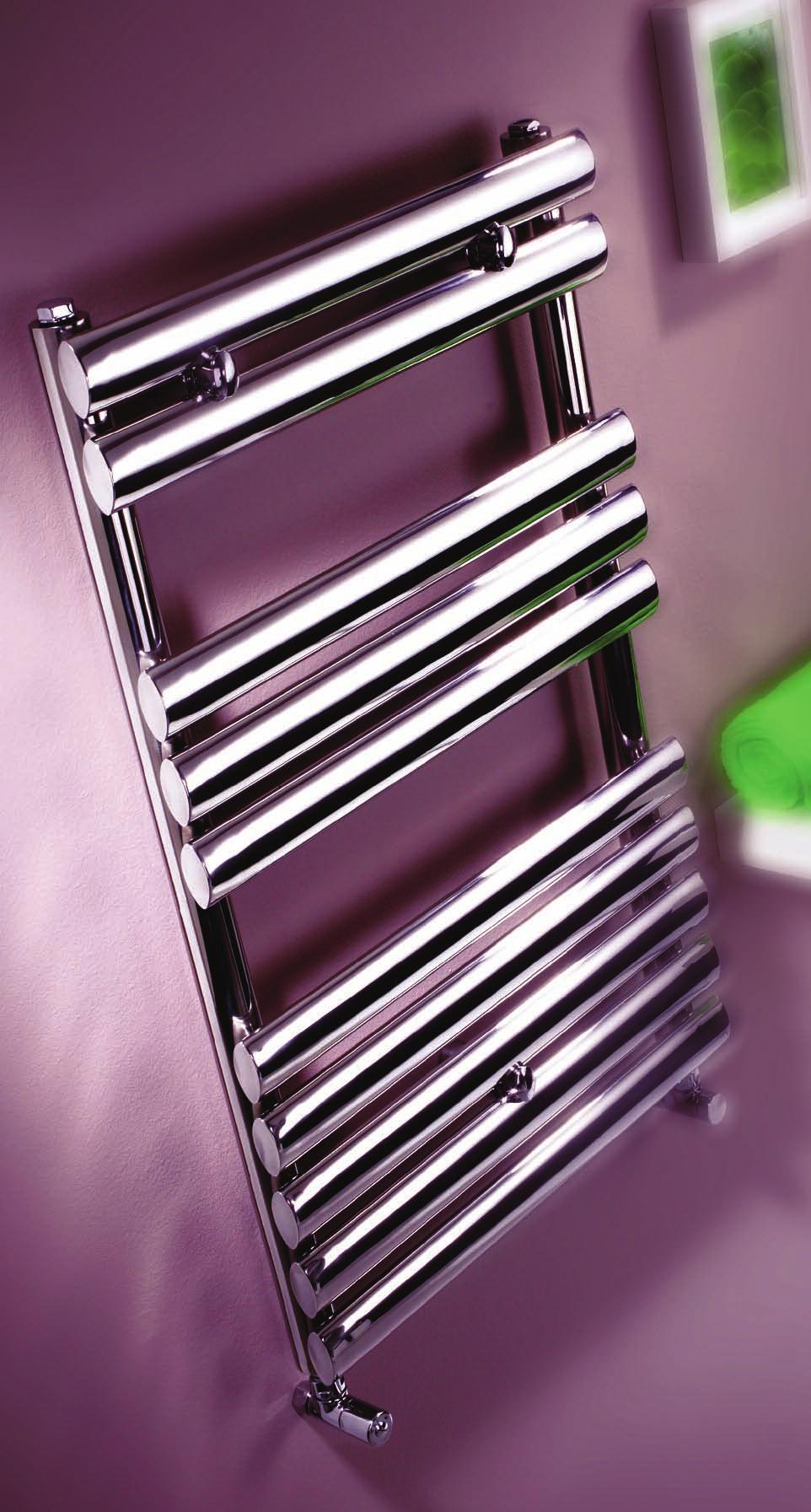 189 Oval 2 POL & BR 20 YEARS electric options available The Oval profile of the stainless steel tubes gives this towel rail a modern and sophisticated look.