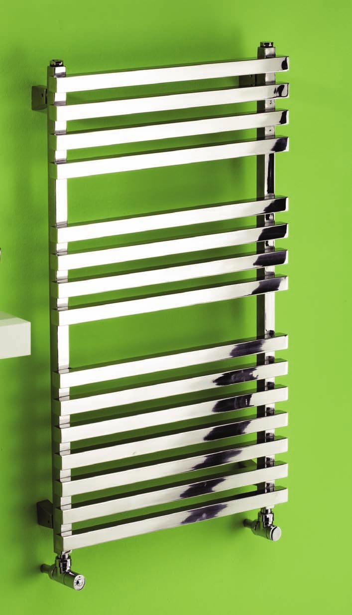 179 Square 3 POL 10 YEARS electric options available Polished stainless steel square tubes create this attractive angular towel rail. Also available with an electric option.
