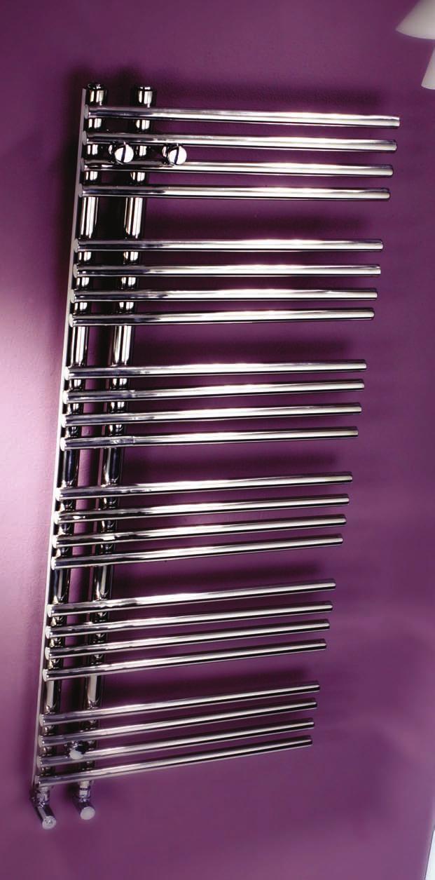185 Comb 1 POL 20 YEARS electric options available A deceptively simple design that puts a new twist on a classic ladder style towel radiator.