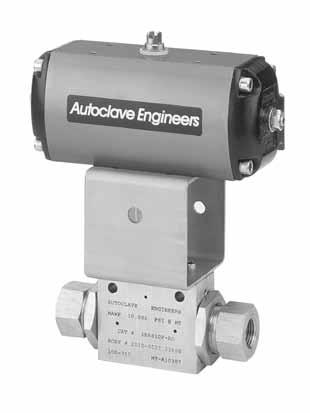 Ball Valves Actuators Pneumatic Actuators Electric Actuators Parker Autoclave Engineers ball valves can be supplied with either pneumatic or electric operators for automated or remote operation.