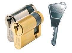 Nickel plated 7101 HS Single Europrofile cylinders Single cylinder WITH ADJUSTABLE CAM. 3 keys.