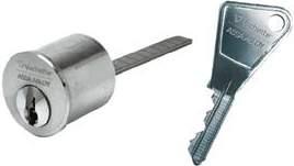 CYLINDERS V5 Extensible cylinder Satin nickel-plated cylinder, 27 mm, 5 pins, 3 nickel silver keys, brass finish P or chrome finish M.