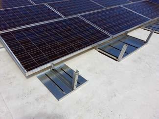 PRODUCTS FOR PV SOLAR MOUNTING APPLICATIONS ROOF MOUNT SYSTEMS POWER XPRESS TM Non-penetrating, 5 or 0 tilt commercial flat roof mounting system Two major components chassis