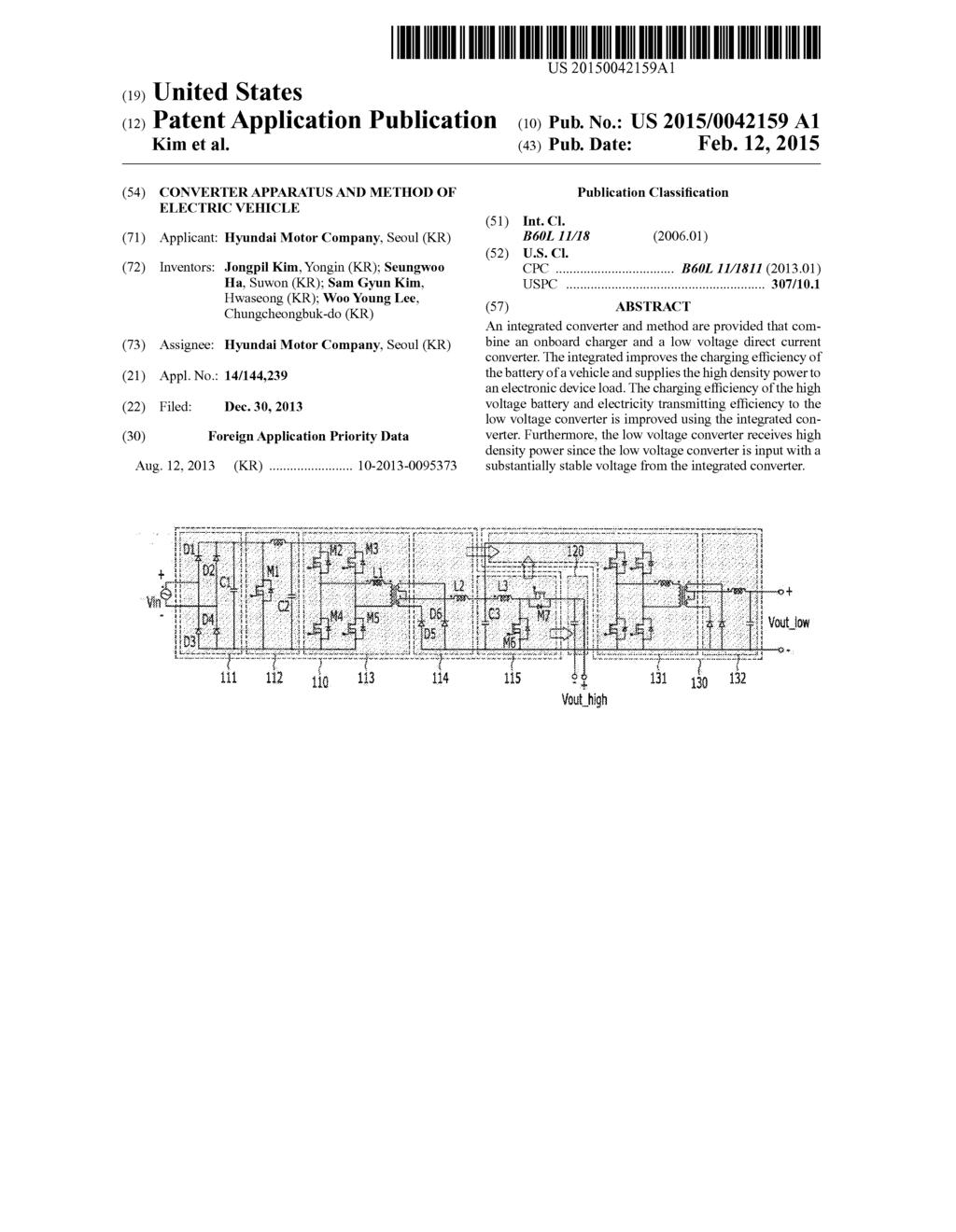 (19) United States US 20150042159A1 (12) Patent Application Publication (10) Pub. No.: Kim et al. (43) Pub. Date: Feb.