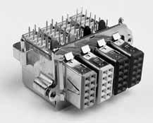 The design of the connector allows differential pairs to be placed horizontally (parallel to the pcb), thus reducing the skew at high frequencies and considering high signal integrity.