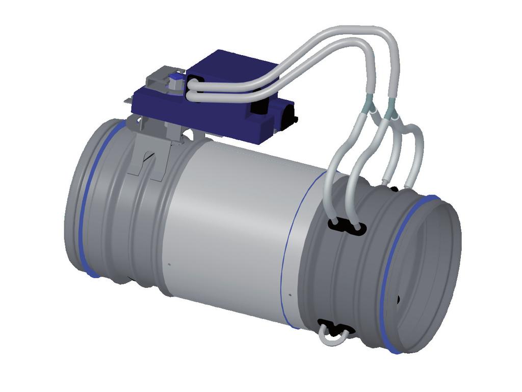 Halton HFB Airflow Management Damper Control damper for different airflow and duct pressure control applications Pressure-independent operation Galvanised steel design Circular duct connection