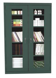 Clear View Storage Cabinet Durable acrylic doors provide full visibility of contents. Fully adjustable shelves on 2 centers plus raised bottom shelf. Three point door locking system.