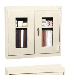 Wall Cabinets/Media Storage Clear View Wall Cabinet Durable acrylic doors provide full visibility of contents. Fully adjustable shelf on 2 centers plus raised bottom shelf.