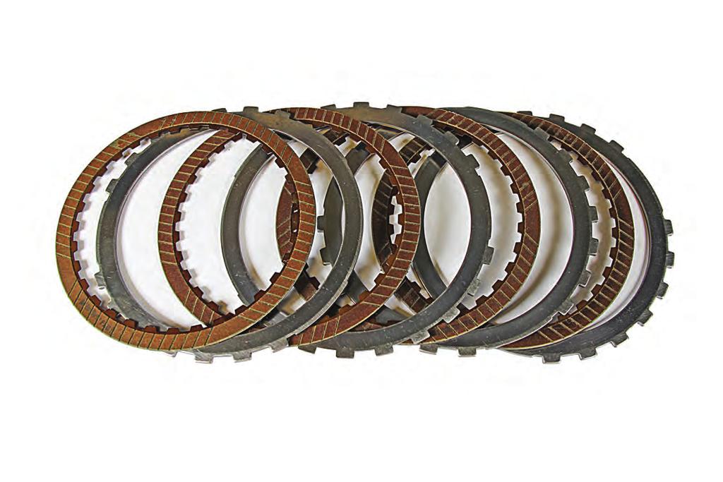 Clutch Plates (Gears 2 & 4) Manufacturer s stamp still visible. Rating Discoloration Deterioration/Wear Trace Good Clutch packs are used to control movement of the planetary gear sets.