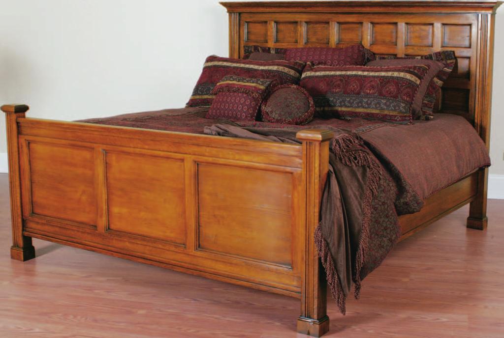 AN-7449B Queen Valley Forge Panel Bed 61 h x 71 w x 89 l Headboard height 61 Footboard height 36 1 / 2 AN-7449L King Valley Forge Panel Bed 61 h x 87 w x 89 l