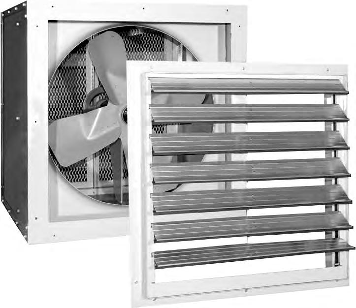 Sizes: 24 through 72" Capacities from 1,000 to 60,000 CFM