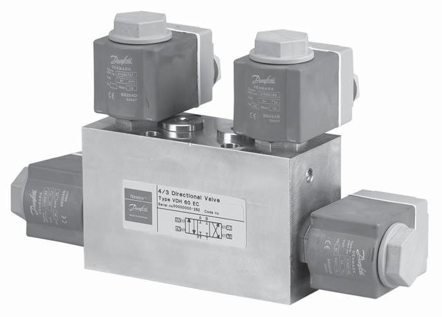 Data Sheet Directional Control Valve type VDH 60EC 4/3 For Cetop 5 flange mounting (ISO 4401) and inline mounting Applications Directional valves are used to control the direction of water flow.