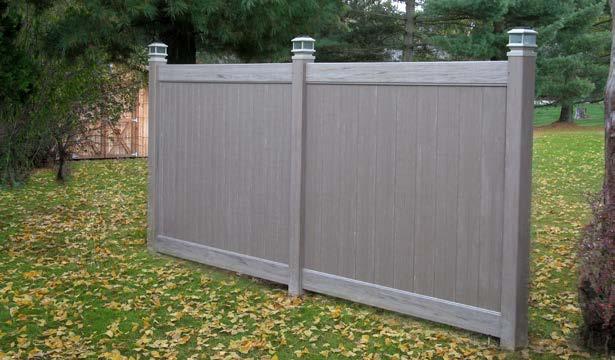 That s our Woodland Series. Our new variegated premium fence cols can enhance the look of any home.