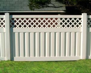 Fences use a 6' x 6'' x 10' post 8' High use  6 DuraLux Outdo