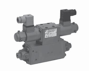 Solenoid Operated Proportional Directional Control Valve (with Pressure Compensation, Multiple Valve Series) Hydraulic circuit (Example) a a v b b Features These stacking type control valves show