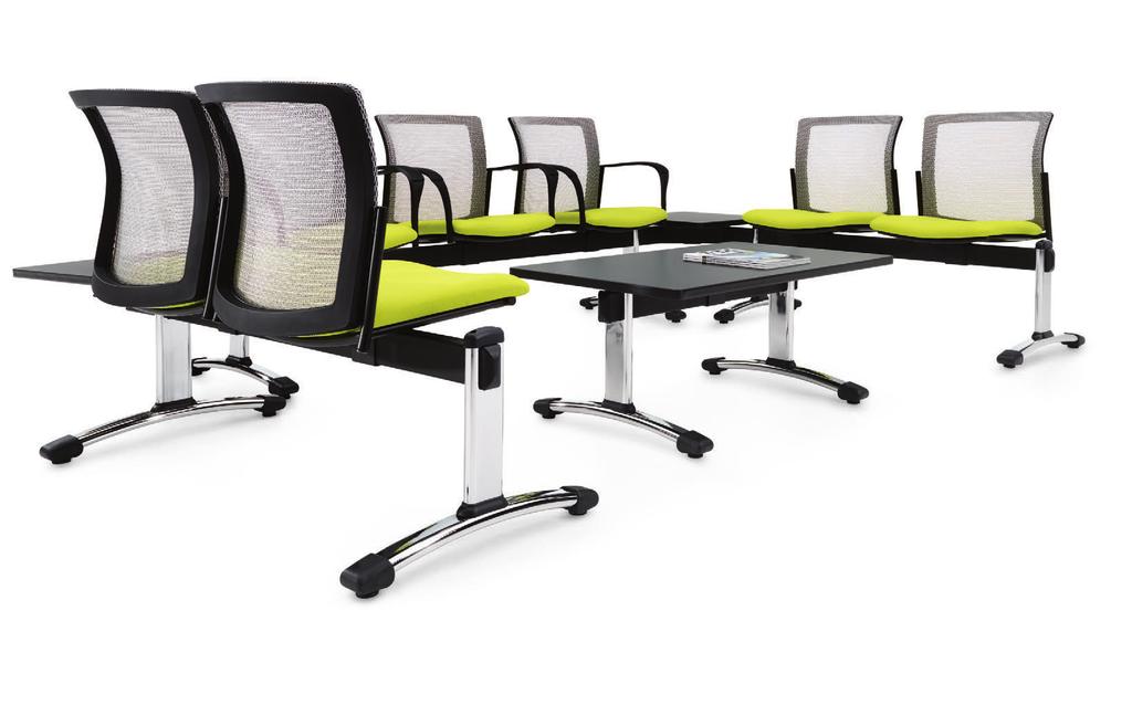 Beam Seating, maximize your space. Vion Beam Series A truly flexible solution for waiting rooms and reception. Seating units easily attach to a universal beam base.