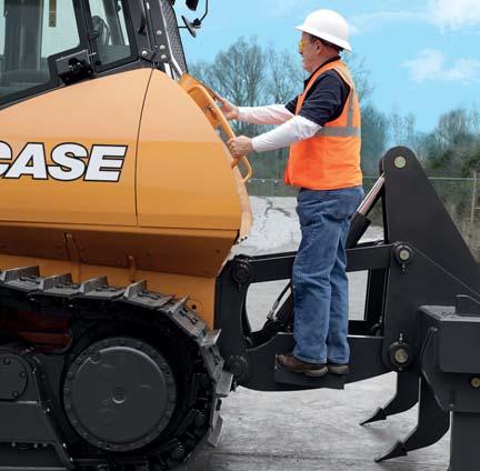 QUICK GROUND ACCESS FOR SERVICING SAFE AND EASY MAINTENANCE Ground access for servicing The hydrostatic transmission brings less complexity and lower maintenance requirements than a