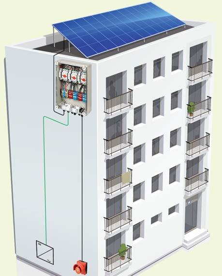Eaton s fi reman s switch makes it possible to disconnect the lines between PV panels and the inverter. They allow fi refi ghters to operate without risk of electrocution from live cables.