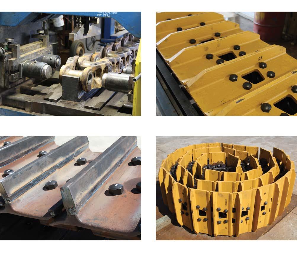 UNDERCARRIAGE SERVICES Track services and back-up support PIN & BUSH TURNS TRACK SHOE BOLT-UPS RE-LUGGED SHOES TRACK GROUPS n With our 400 tonne hydraulic track press, we can service up to D11 size