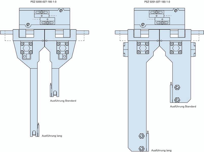 Brief technical data P M standard model standard model long version long version PSZ 0200 and PSZ 0600 the slim models of Parallel Tilting Grippers, mounted on the proven Parallel Grippers PSMU 0200