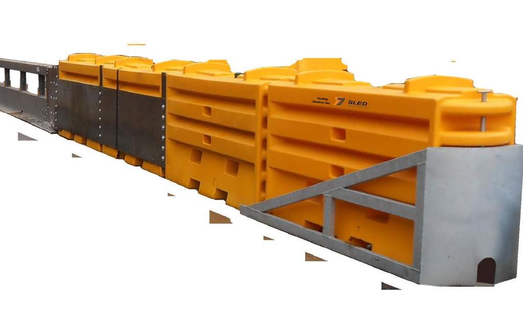 Filled Barriers Quick and Easy Set-Up, No Foundation Anchoring, Minimized Installation Exposure Time Cost Effective End Treatment