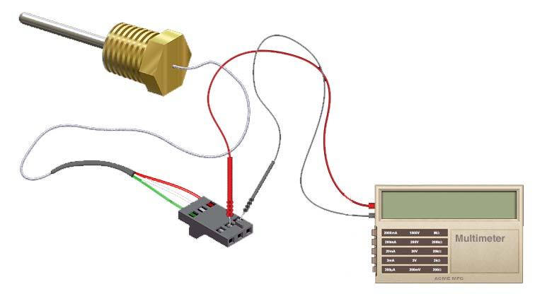 Component Testing & Repair Temperature Sensor Testing Service Tip Residue can build up on the sensor probe causing inaccurate temperature readings. Refer To: Supply Voltage Test... B-25 Cover Removal.