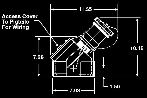 C B STD D Bottom View (possible conduit sizing are: 0.