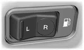 Use the switch on the instrument panel to select the left-hand or right-hand fuel