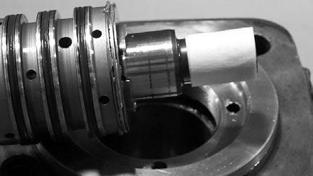 11. Tape the input shaft splines to prevent seal damage. Place the outer thrust assembly on the rotary valve.