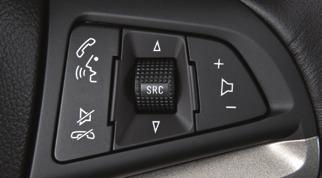 AUDIO STEERING WHEEL CONTROLS F Volume Press + or to adjust the volume. SRC Source Press to select an audio source.