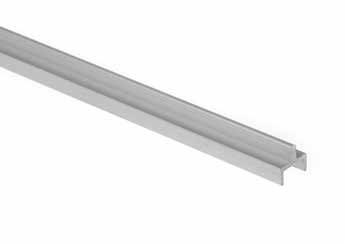1095 144 Door Shoe For use with 1/4 inch glass Size: 1 inch height x 144 inch length Aluminum (AL) Packed: 1 each Features: Rollers to be inserted in the bottom 1096 144 Single Lower Track Size: