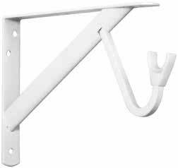 Closet Brackets 1190 Series Fixed Closet Rod and Shelf Brackets 1198 Extra-Duty Fixed Rod and Shelf Bracket Size: 11-1/4 inch Brushed Nickel (BN), Bronze (BRZ), Chrome (CHR), Warm White (WT) Packed: