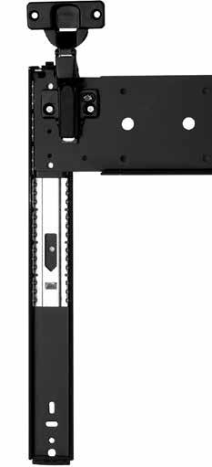 drawer slides & hinge kits 8080, 8081, 8082 Pivot Door Slides Configurations Features Cushioned stops and door hold-out Three-way adjustable door hinge 8080: 3/4 extension slide with self-close 35 mm