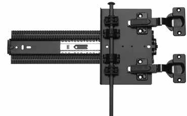 drawer slides & hinge kits 8091, 8092 Pivot Door Slides Configurations Poly (P) 1 set per bag; 6 sets per carton - with screws Features Rack and pinion design Multiple hinge options Greatly reduces