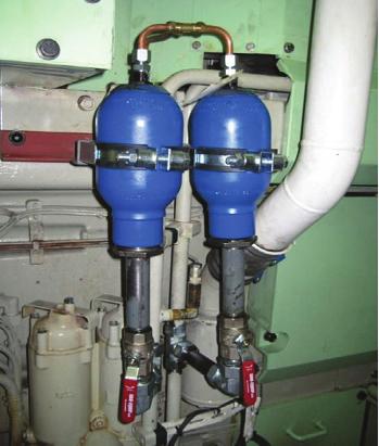 caused damage on pressure transducers and other components in the system. Actions taken to decrease pressure fluctuations: installation of gas dampers (Fig.