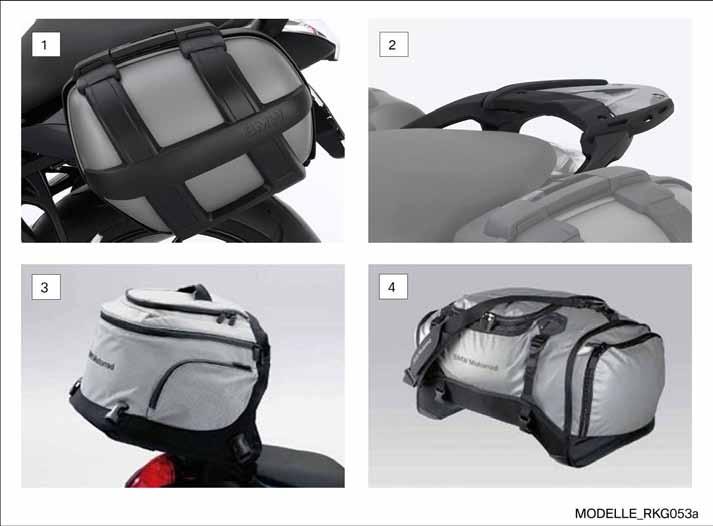 (1) Sport cases (2) Luggage carrier (3)