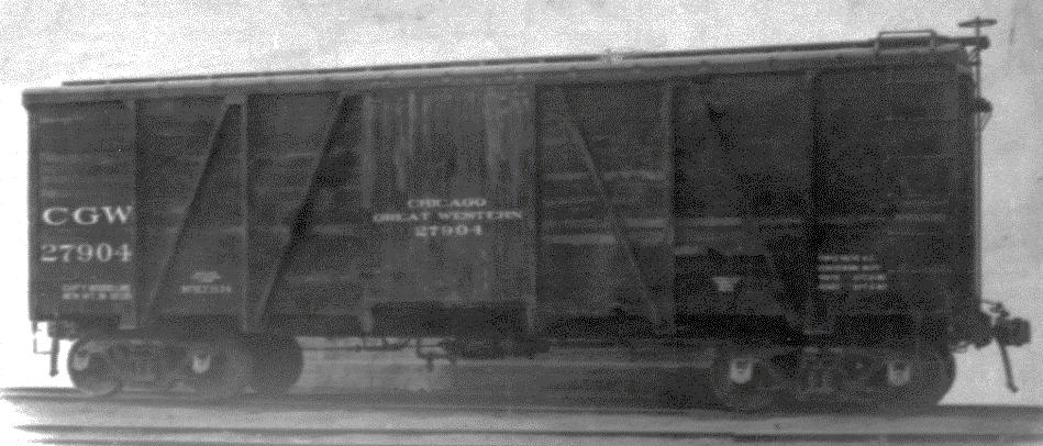 job representing the prototypes. 1157: Chicago Great Western 27000-27998 (even numbers), ACF 1914, 500 cars. 486 cars in 1930, gone by 1945. ACF builder s photo, St.
