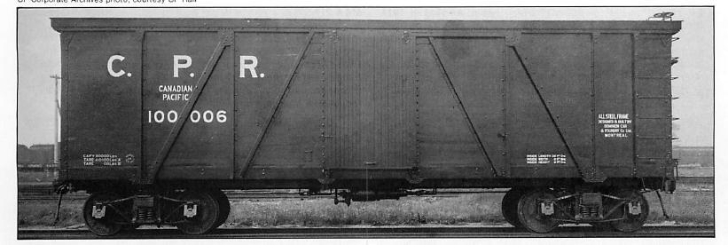 sheathed steel-framed boxcar; and a simplified single sheathed boxcar which was built based on what was learned from the previous two cars.