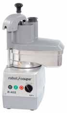 FOOD PROCESSORS : CUTTERS & VEGETABLE SLICERS R 401 MOTOR BASE Induction motor Metal motor support Pulse function R 401 - R402 R 401 CUTTER FUNCTION Complete selection of discs, refer page 18 3 B L A