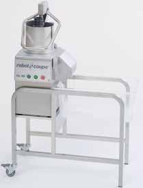 VEGETABLE PREPARATION MACHINES CL 55 Pusher Feed-Head - CL 55 2 Feed-Heads MOTOR BASE Induction motor All-metal motor base VEGETABLE PREPARATION FUNCTION 2 wheels with brake included No disc included
