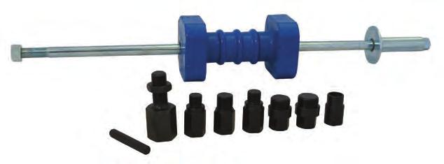 0-4 x Injector Solenoid removers: M25, M27, M29, M30-2 x Nozzle Extractors: 6mm Tamperproof: 10mm hex - 7mm Tamperproof: 10mm hex Heavy Duty Slide Hammer - Hammer Weight: 5.0kg (Total Weight: 8.