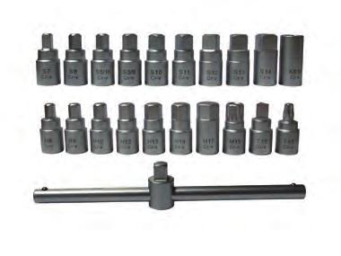 0, Astra-G, Corsa-B, Zafira, Ford, Volkswagen VR6, Audi VW Group diesel engines fitted with Mann, Mahle & Knecht filters Sump Plug Key Set - 21 Piece 01485000 Suitable for sump plug,