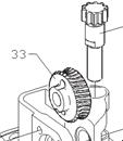 16) and fix with Screw (pos. 15). Check rotation. 4. Insert 1st stage Worm wheel (pos.