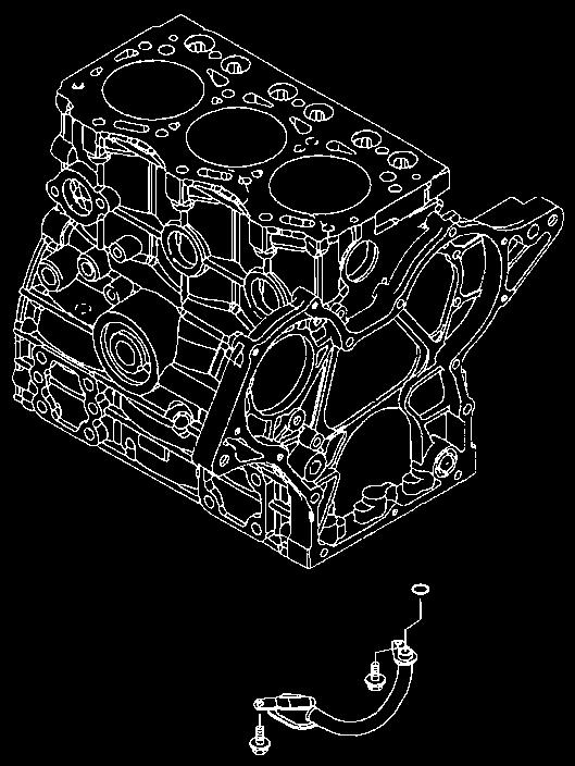 Cylinder Block Installation of oil pan. Reinstall the oil pickup tube (Figure 5-0, ()) and a new O-ring (Figure 5-0, ()). ENGINE Final assembly of engine. Reinstall the starter motor.