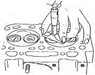 Cylinder Head ENGINE Valve stem bend Place the valve stem on a flat inspection block or layout bed.