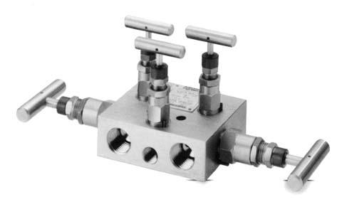 Five Valve Metering Manifold - 6M5R 6M5R five valve metering manifold consists of two shut off valves, two equalizing valves and a single vent valve.