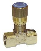 Press-Forged Control Valves In Brass - In line double-acting needle control valves (Female/Female) They allow for regulation of flow in both directions.