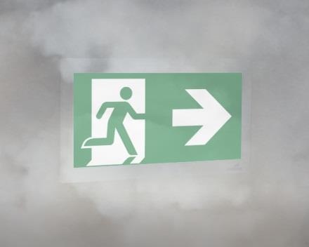 Requirements Good visibility of the emergency exit signs has to be guaranteed also with: bright surroundings (with